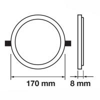 V-TAC VT-2222RD MINI PANNEL 22W BIANCO NATURALE  TONDO DEBORDANTE LED4938 1