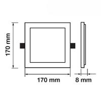 V-TAC VT-2222SQ MINI PANNEL 22W BIANCO CALDO QUADRATO DEBORDANTE LED4949 1