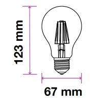 V-TAC VT-2328 LAMPADINA LED E27 BULBO A67 18W FILAMENTO CALDA LED2802 1