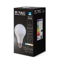 V-TAC VT-233 LAMPADINA LED E27 20W A80 BIANCO CALDO CHIP SAMSUNG LED21237 2