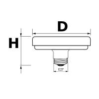 V-TAC VT-235 LAMPADA LED E27 UFO 36W D 250MM BIANCO NATURALE C. SAMSUNG LED220 1