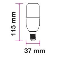 V-TAC VT-237 LAMPADINA LED E27 7,5W BIANCO FREDDO A CANDELA T37 C SAMSUNG LED21146 1