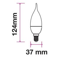 V-TAC VT-258 LAMPADINA LED E14 5,5W BIANCO NATURALE A FIAMMA CHIP SAMSUNG LED118 1