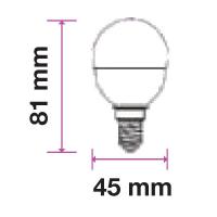 V-TAC VT-270 LAMP. LED E14 7W BIANCO FREDDO A BULBO CHIP SAMSUNG LED865 1