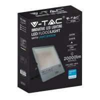 V-TAC VT-272S FARO LED 200W NATURALE CON SENSORE CREPUSCOLARE NERO CHIP SAMSUNG LED20182 1