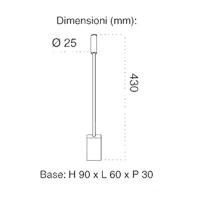 V-TAC VT-2913 LAMPADA LED PARETE 3W BIANCO CALDO BIANCA SNODATA LED1486 1