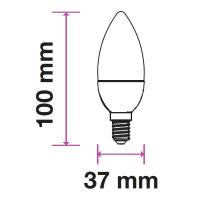 V-TAC VT-293D LAMP. LED E14 5,5W BIANCO NATURALE A CANDELA CHIP SAMSUNG DIMMERABILE LED20186 1
