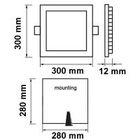 V-TAC VT-3107SQ MINI PANNEL 36W BIANCO FREDDO QUADRATO LED6431 1