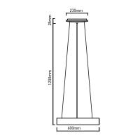 V-TAC VT-32-1D LAMPADA LED SOFFITTO 30W LUCE CALDA MARRONE DIMMERABILE LED3997 1