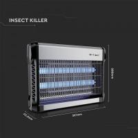 V-TAC VT-3220 ZANZARIERA ELETTRICA INSECT KILLER LAMPADA UV 20W LED11180 2