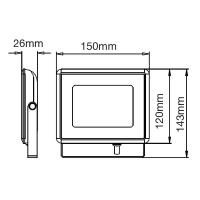 V-TAC VT-4021 FARO LED 20W ULTRASOTTILE BIANCO FREDDO SMD NERO LED5948 1