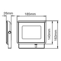 V-TAC VT-4031 FARO LED 30W ULTRASOTTILE BIANCO FREDDO SMD NERO LED5954