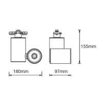 V-TAC VT-4615 LAMPADA LED TRACK 4 CONTATTI 15W FREDDA NERA 24 GRADI LED1303 1