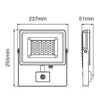 V-TAC VT-50-S FARO LED 50W NATURALE CON SENSORE MOVIMENTO BIANCO CHIP SAMS LED467 1