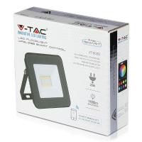 V-TAC VT-5020 FARO LED 20W ULTRASOTTILE NERO RGB E 3 IN 1 BLUETOOTH LED5985 1