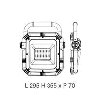 V-TAC VT-51 FARO LED 50W PIEDISTALLO BIANCO FREDDO NERO CAVO 3MT CHIP SAMSUNG LED946 2