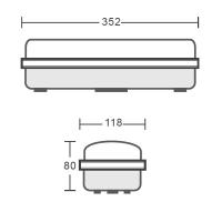 V-TAC VT-524-S LAMPADA LED EMERGENZA 4W PARETE 12ORE C. SAMSUNG LED838 1