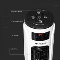 V-TAC VT-5566 VENTILATORE TOWER 55W CON DISPLAY E TELECOMANDO IR WIFI SMART LED7927 1