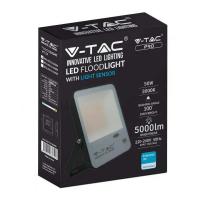 V-TAC VT-57S FARO LED 50W CALDO CON SENSORE CREPUSCOLARE NERO CHIP SAMSUNG LED20172 1