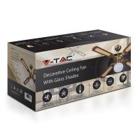 V-TAC VT-6042-4 VENTILATORE A SOFFITTO CON ILLUMINAZIONE A 4 PALE LED7914 1