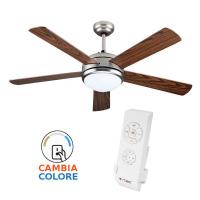 V-TAC VT-6052-5 VENTILATORE A SOFFITTO CON ILLUMINAZIONE A LED 15W E TELECOMANDO LED7913 0