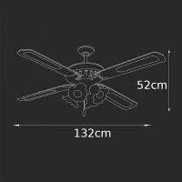V-TAC VT-6056-4 VENTILATORE A SOFFITTO CON ILLUMINAZIONE A 4 PALE LED7921 2
