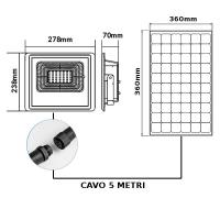 V-TAC VT-60W FARO LED 20W FREDDO BATTERIE CON PANNELLO SOLARE LED94010 2