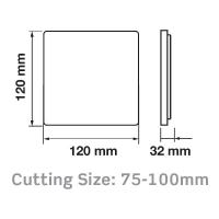 V-TAC VT-610SQ MINI PANNEL 12W NATURALE QUADRATO DEBORDANTE INCASSO REGOLABILE CHIP LED SAMSUNG LED731 1