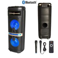 V-TAC VT-6210-2 SPEAKER 120W BLUETOOTH 2 WOOFER 25CM LED MULTICOLORE TROLLEY LED7734 0