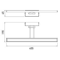 V-TAC VT-7009 LAMPADA LED SPECCHIO 9W BIANCO NATURALE ORO SPAZZOLATO IP20 LED213901 1