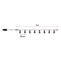 V-TAC VT-71510 CATENA PARTY 4W 10 LAMPADE FILAMENTO LED CALDA 5 METRI IP44 LED2728 2