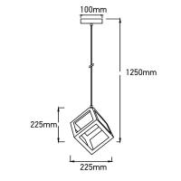 V-TAC VT-7161 PORTALAMPADA E27 PENDENTE CUBO ORO ROSA LED3833 1