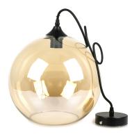 V-TAC VT-7303 PORTALAMPADA E27 PENDENTE VETRO AMBRA D300 LED3866 0