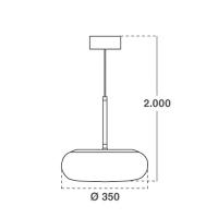 V-TAC VT-7351 LAMPADA LED SOFFITTO 25W LUCE CALDA BIANCA DIMMERABILE LED40021 1