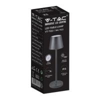 V-TAC VT-7522 LAMPADA DA TAVOLO LED 2W CALDA RICARICA WIRELESS NERA LED7652 2
