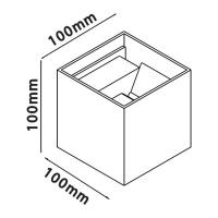 V-TAC VT-759-12 LAMPADA LED 11W PARETE B.CALDO UP&DOWN NERA IP65 LED218529 1