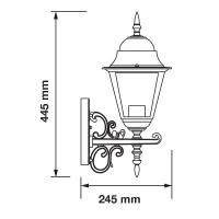 V-TAC VT-761 LAMPADA DA GIARDINO A PARETE LANTERNA ATTACCO E27 UP NERA LARGE LED7521 1