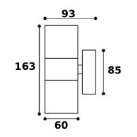 V-TAC VT-7622 LAMPADA DA PARETE 2 ATTACCO GU10 NERA LED7569 1