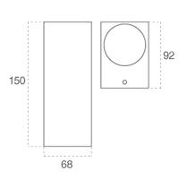 V-TAC VT-7652 LAMPADA DA PARETE 2 ATTACCHI GU10 UP DOWN BIANCA QUADRA LED7541 1