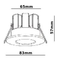 V-TAC VT-7710 FARETTO INCASSO 10W 3 IN 1 BLUETOOTH IP65 FIRE RATED BIANCO LED1424 1