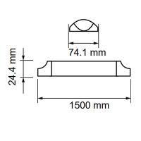 V-TAC VT-8-50 PLAFONIERA LED SLIM 50W NATURALE 150CM CHIP SAMSUNG LED668 1