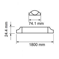 V-TAC VT-8-60 PLAFONIERA LED SLIM 60W NATURALE 180CM CHIP SAMSUNG LED670 1