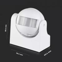V-TAC VT-8048 SENSORE MOVIMENTO E CREPUSCOLARE 12MT IP44 BIANCO OVERRIDE LED1354 1