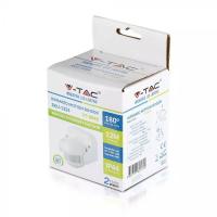 V-TAC VT-8048 SENSORE MOVIMENTO E CREPUSCOLARE 12MT IP44 BIANCO OVERRIDE LED1354 2