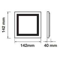 V-TAC VT-809 MINI PANNEL SUPERFICIE BILED 6W E 2W BIANCO CALDO LED4922 2