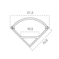 V-TAC VT-8109 PROFILO ALLUMINIO BIANCO ANGOLO PER STRISCE LED DA 2MT OPACO  LED3369 1