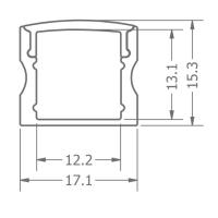 V-TAC VT-8110 PROFILO ALLUMINIO PER STRISCE LED DA 2MT OPACO  LED3354 1