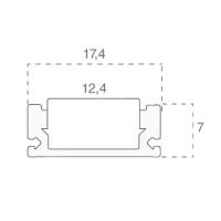 V-TAC VT-8113 PROFILO ALLUMINIO PER STRISCE LED DA 2MT OPACO  LED3355 1