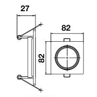 V-TAC VT-817 PORTAL. QUADRATO SPOT INCASSO BIANCA ORIENTABILE 2 PEZZI LED8941 2