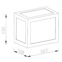 V-TAC VT-822 LAMPADA LED BIANCA 12W QUADRATA BIANCO NATURALE IP65 LED8335 2